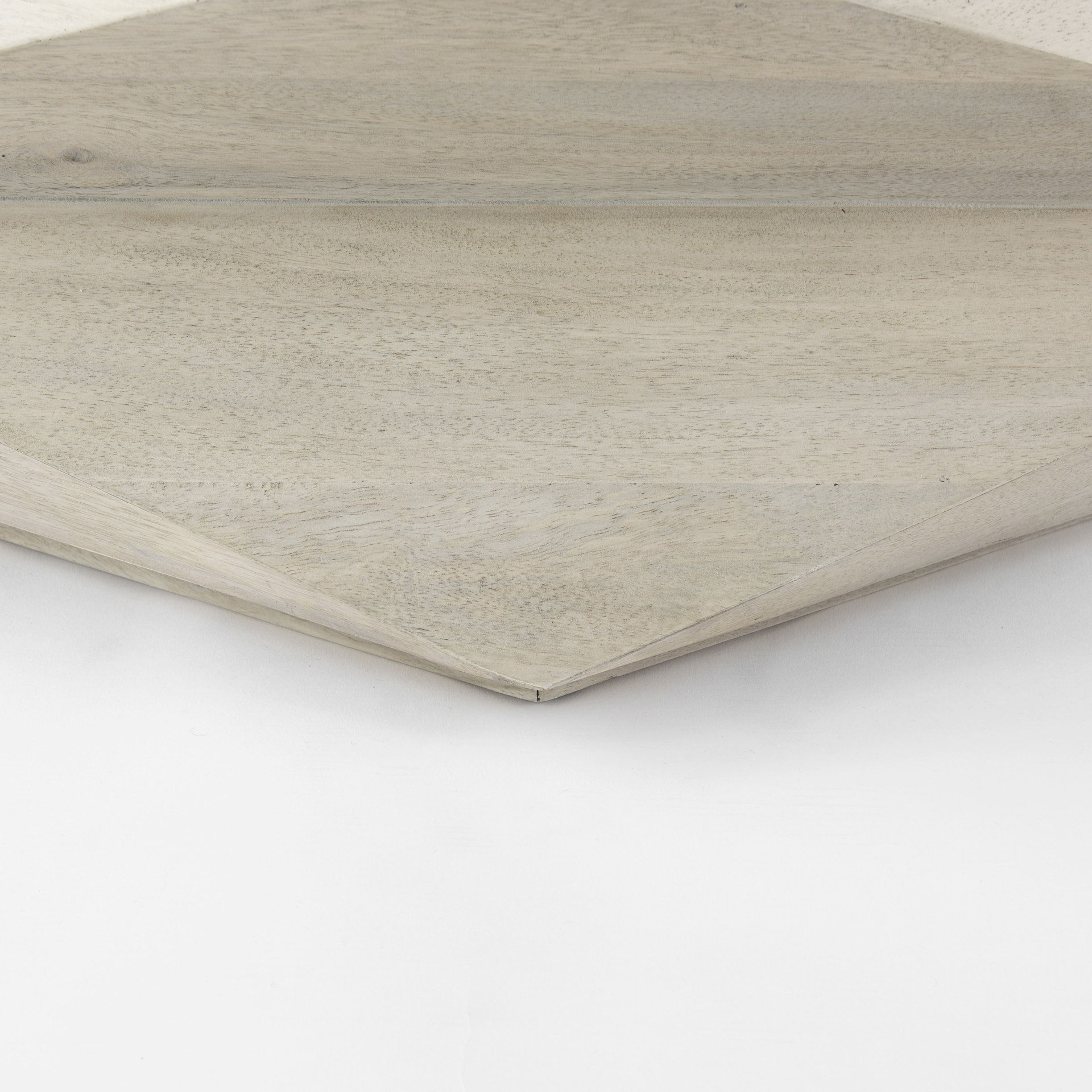 Arreto Natural Solid Wood Hexagonal Storage Coffee Table large image 