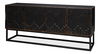 Aztec Sideboard, Black, Cabinets & Sideboard by Sarreid, 80" length x 21" width x 35" height thumbnail 1