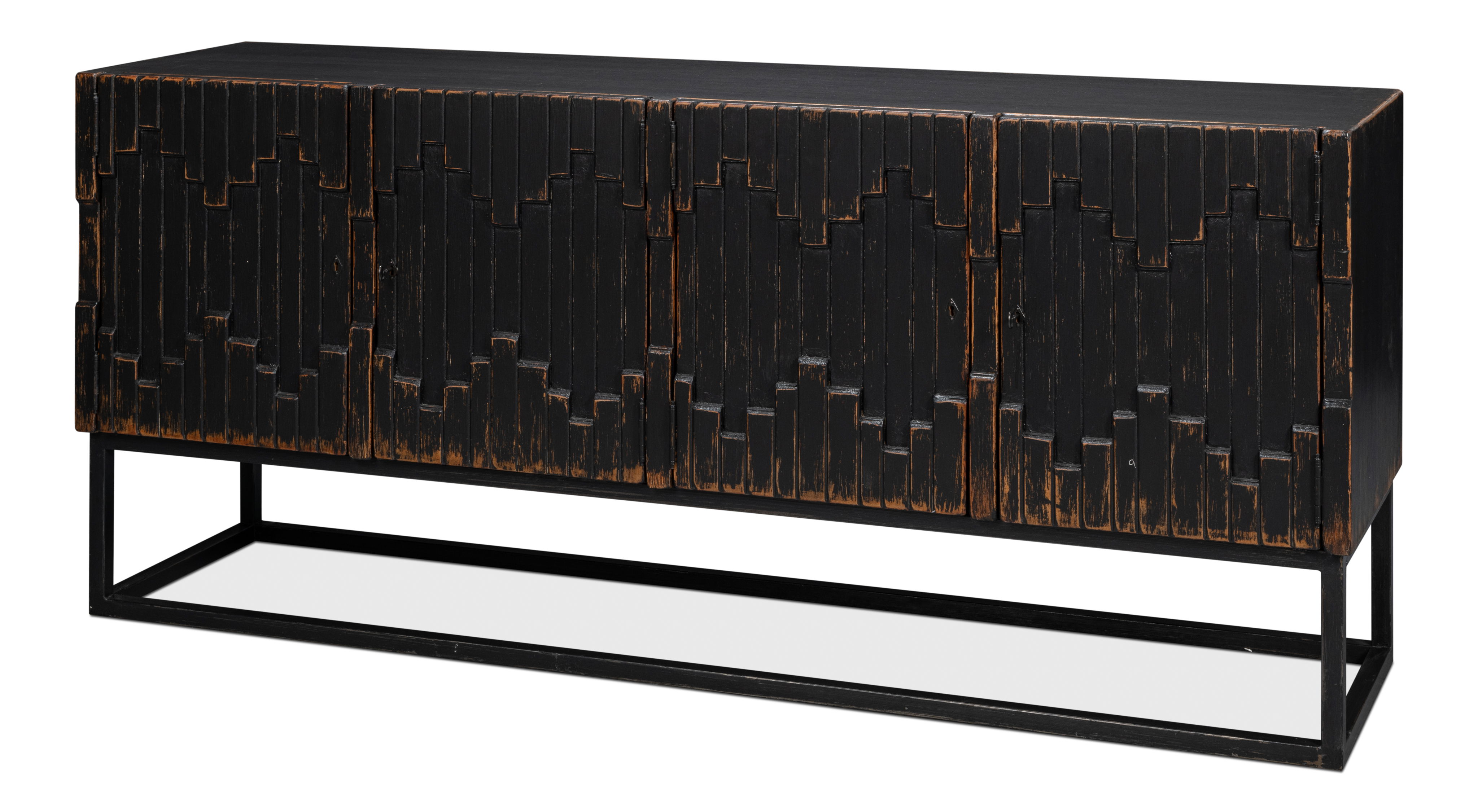 Aztec Sideboard, Black large image 