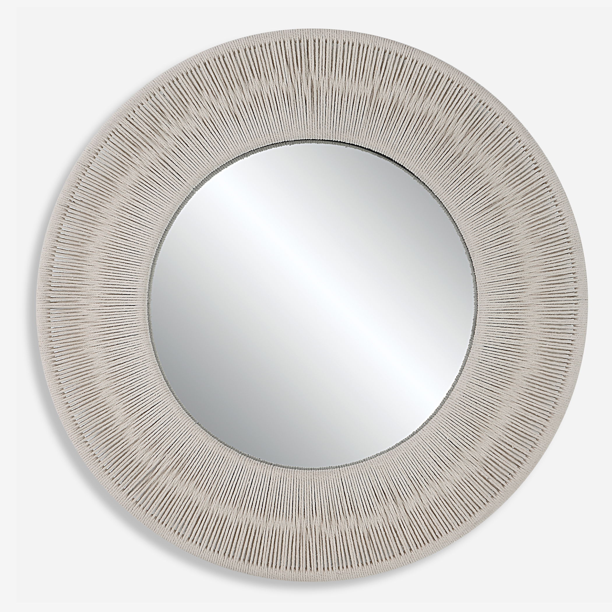 Sailor's Knot White Small Round Mirror large image 