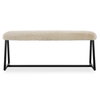 Taupo Sheepskin Bench, Benche by Uttermost, 49" width x 21" height x 12" depth thumbnail 1