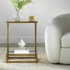 Musing Brushed Brass Accent Table, Side & End Table by Uttermost, 18" width x 24.25" height x 12" depth thumbnail 2