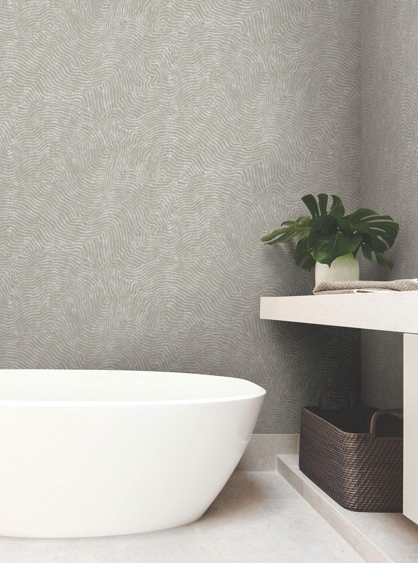 Modern Wood Grey Wallpaper large image 