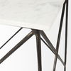 Lorlei 20.0L x 20.0W x 23.8H White Marble Top with Gray Iron Legs End and Side Table, Side & End Table by Mercana, 20" length x 20" width x 24" height thumbnail 9