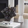 Bison Bust Bronze Sculpture, Figurines & Statue by Uttermost, 11" width x 13.25" height x 8" depth thumbnail 2