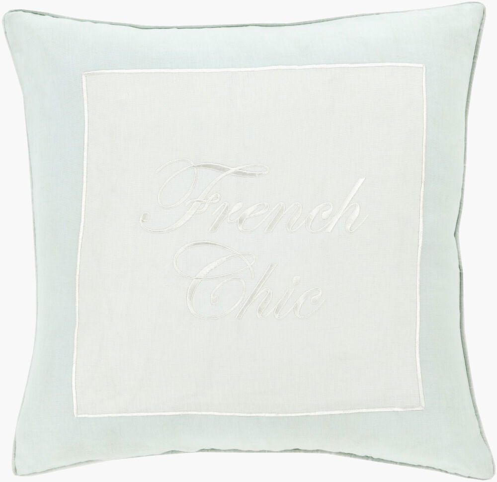 French Chic Accent Pillow, Decorative Pillow by Surya, 18" length x 18" width