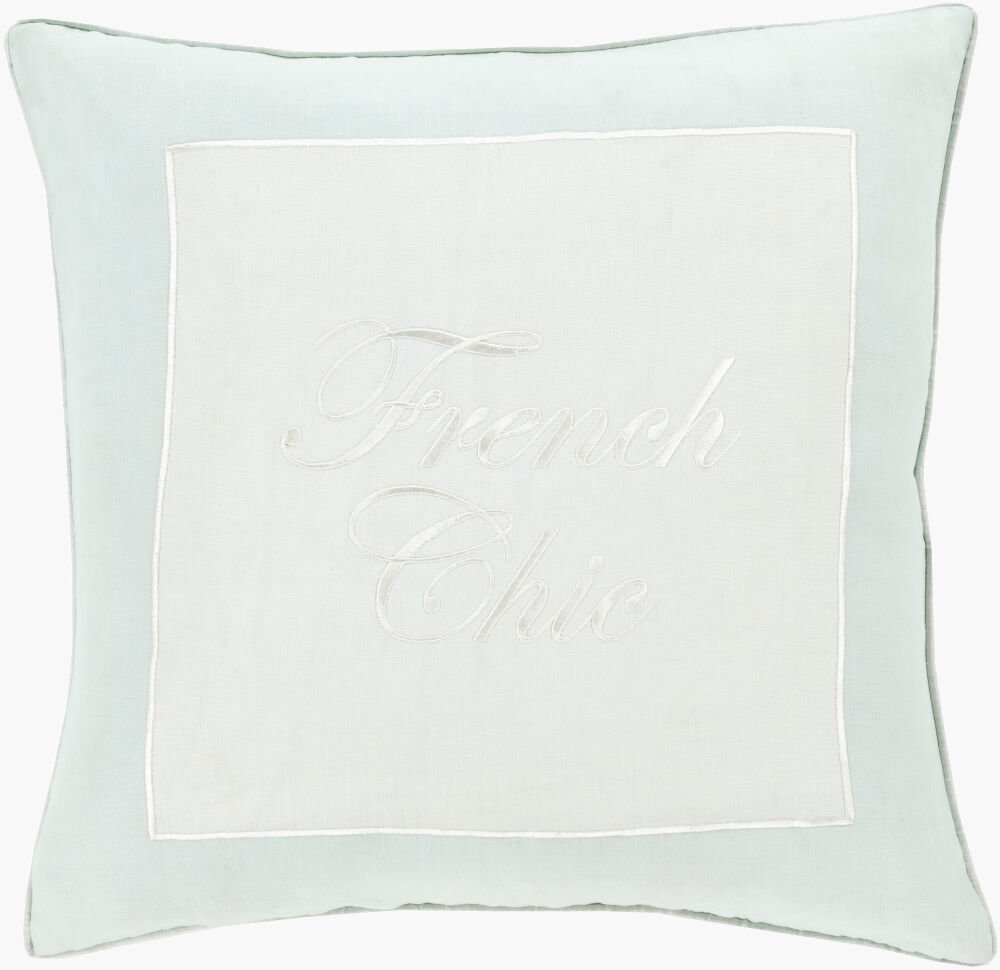 French Chic Accent Pillow, Decorative Pillow by Surya, 18" length x 18" width