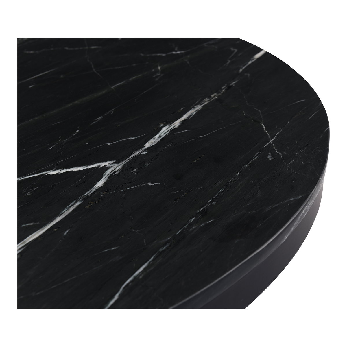 Tower Dining Table Black Marble, by Moe's Home, 42" width x 30" height x 42" depth View 3