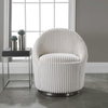 Crue White Swivel Chair, Accent Chair by Uttermost, 29" width x 32" height x 31" depth thumbnail 4