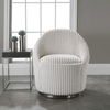 Crue White Swivel Chair, Furniture by Uttermost, 29" width x 32" height x 31" depth thumbnail 4