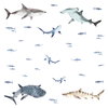 Sharks Wall Decals, by York Wall, 1'4.8" length x 9" width x 0.02" depth thumbnail