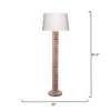 Abacus Mango Wood Floor Lamp with Polyester Linen Shade, by Jamie Young, 22" width x 67.5" height x 22" depth thumbnail 3