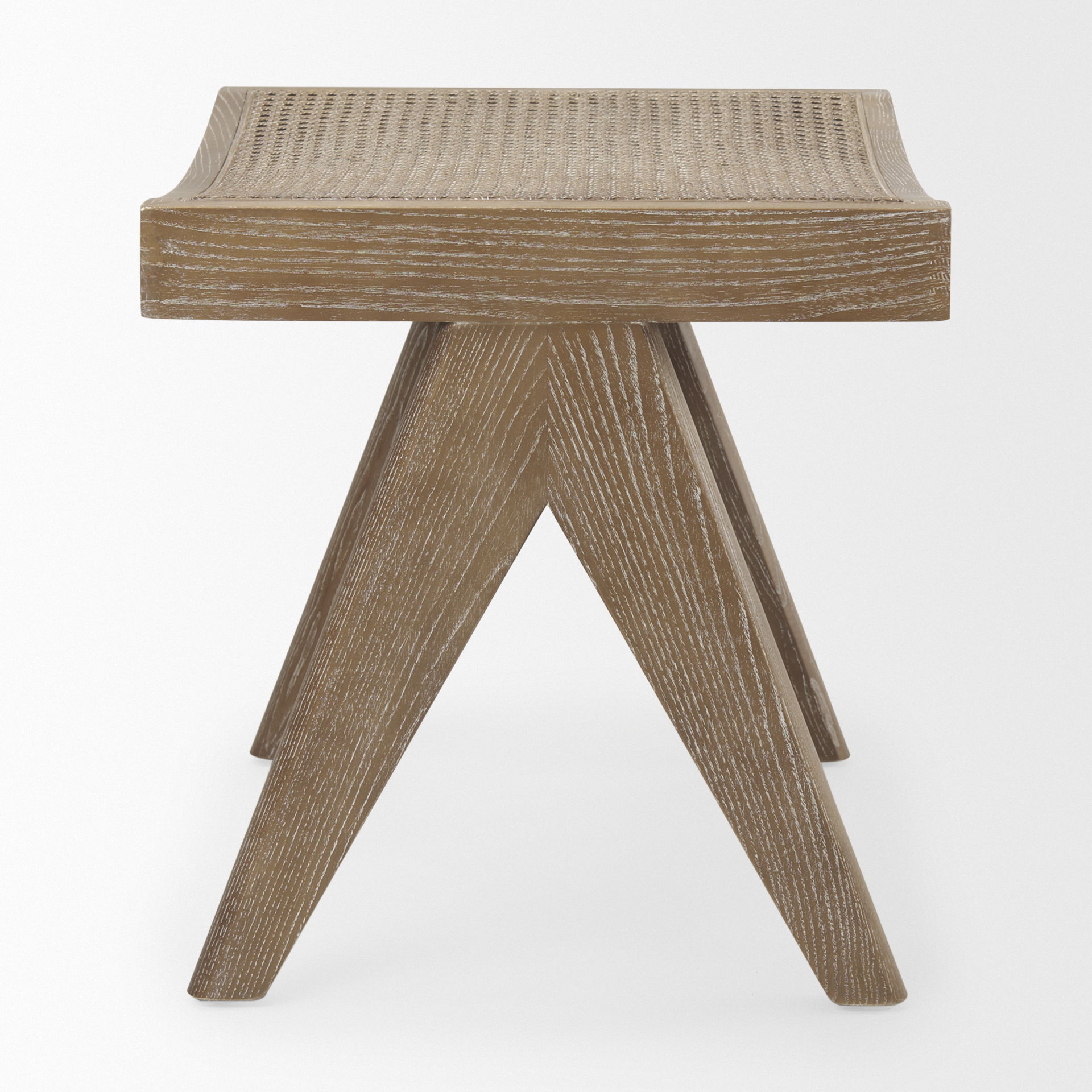 Arvin  Medium Brown Wooden Stool large image 