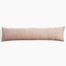 Online Designer Bedroom Lush Velvet Pillow Cover, 12"x46", Dusty Blush