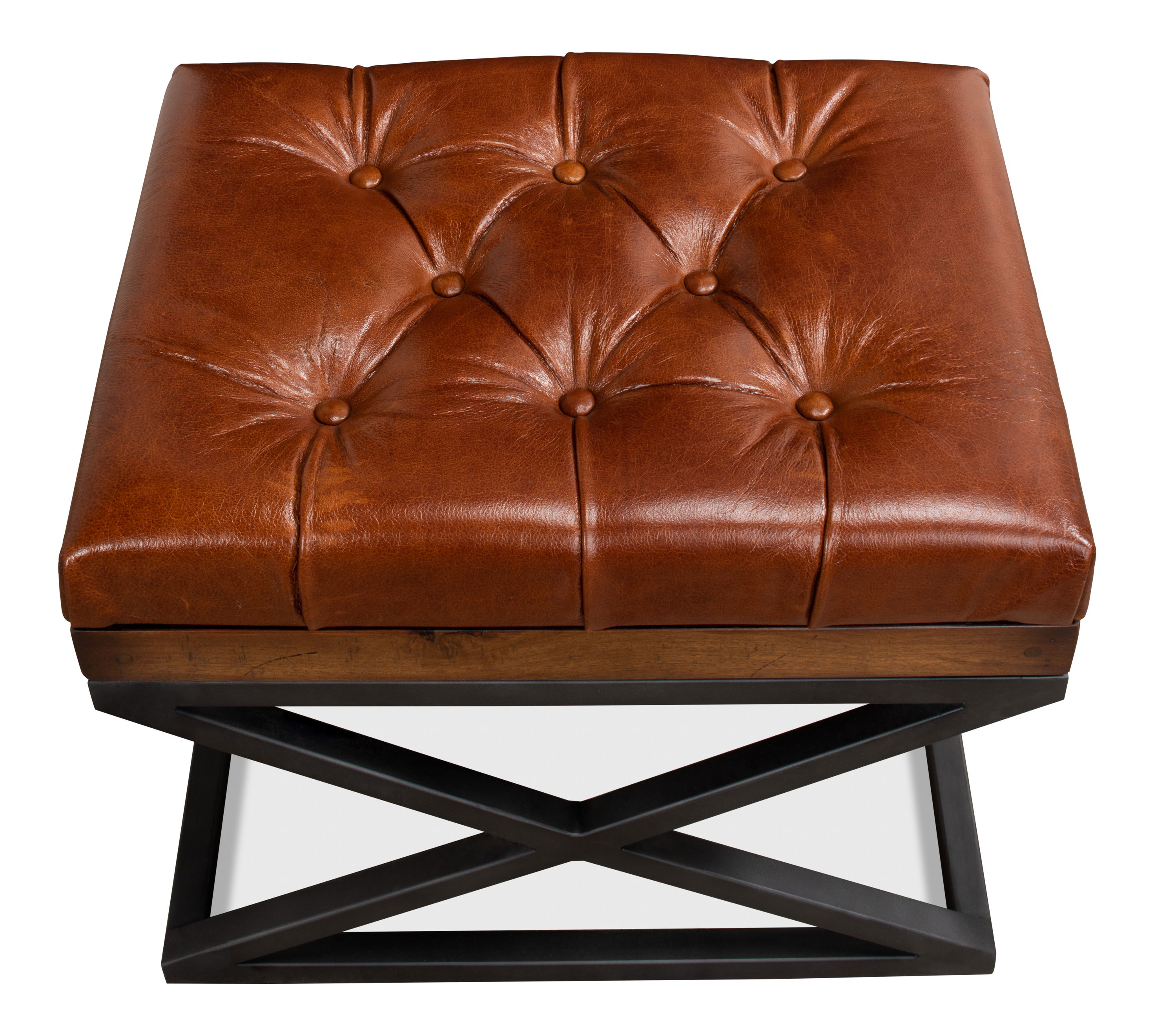 *Leather Cushion Bench large image 