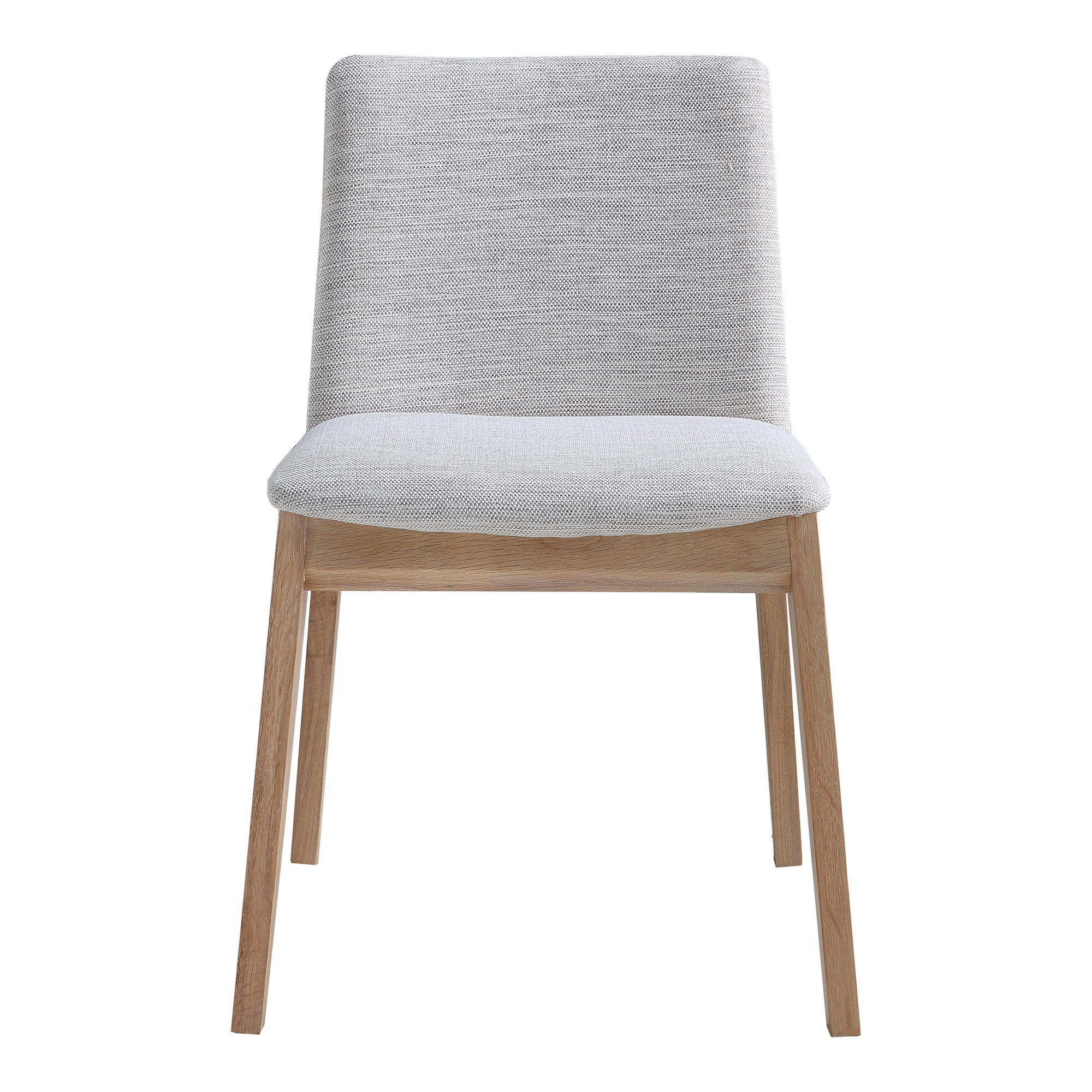 Deco Oak Dining Chair Light Grey - Set Of Two large image 