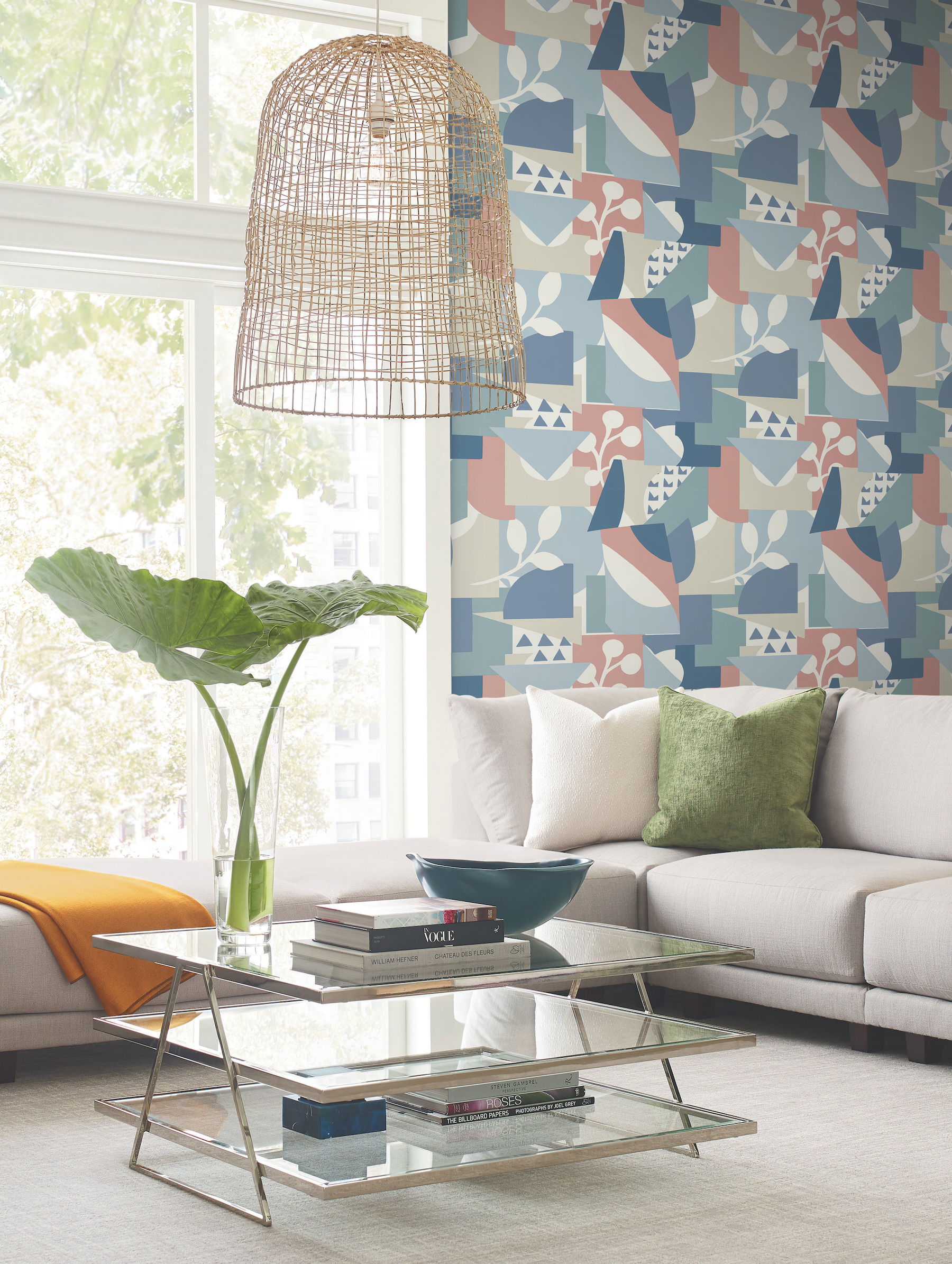 Cut Outs Blue Wallpaper large image 