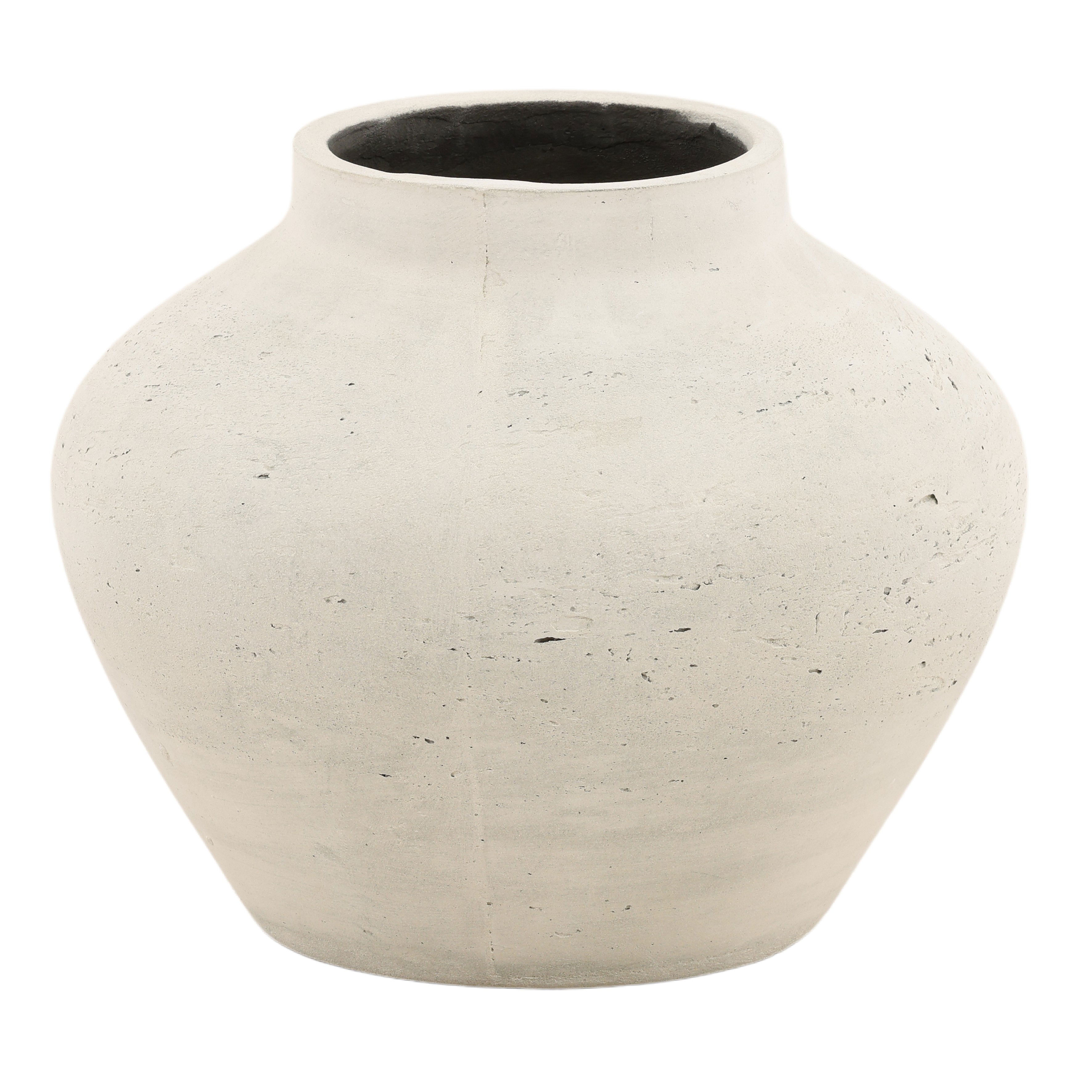 Jocasta Vase Antique White Large, Decor by Dovetail, 12.2" width x 10" height x 12.2" diameter x 12.2" depth View 1