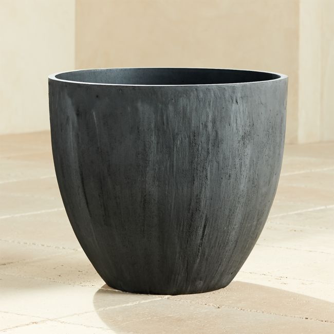 Online Designer Living Room Castino Charcoal Outdoor Stone Planter Medium