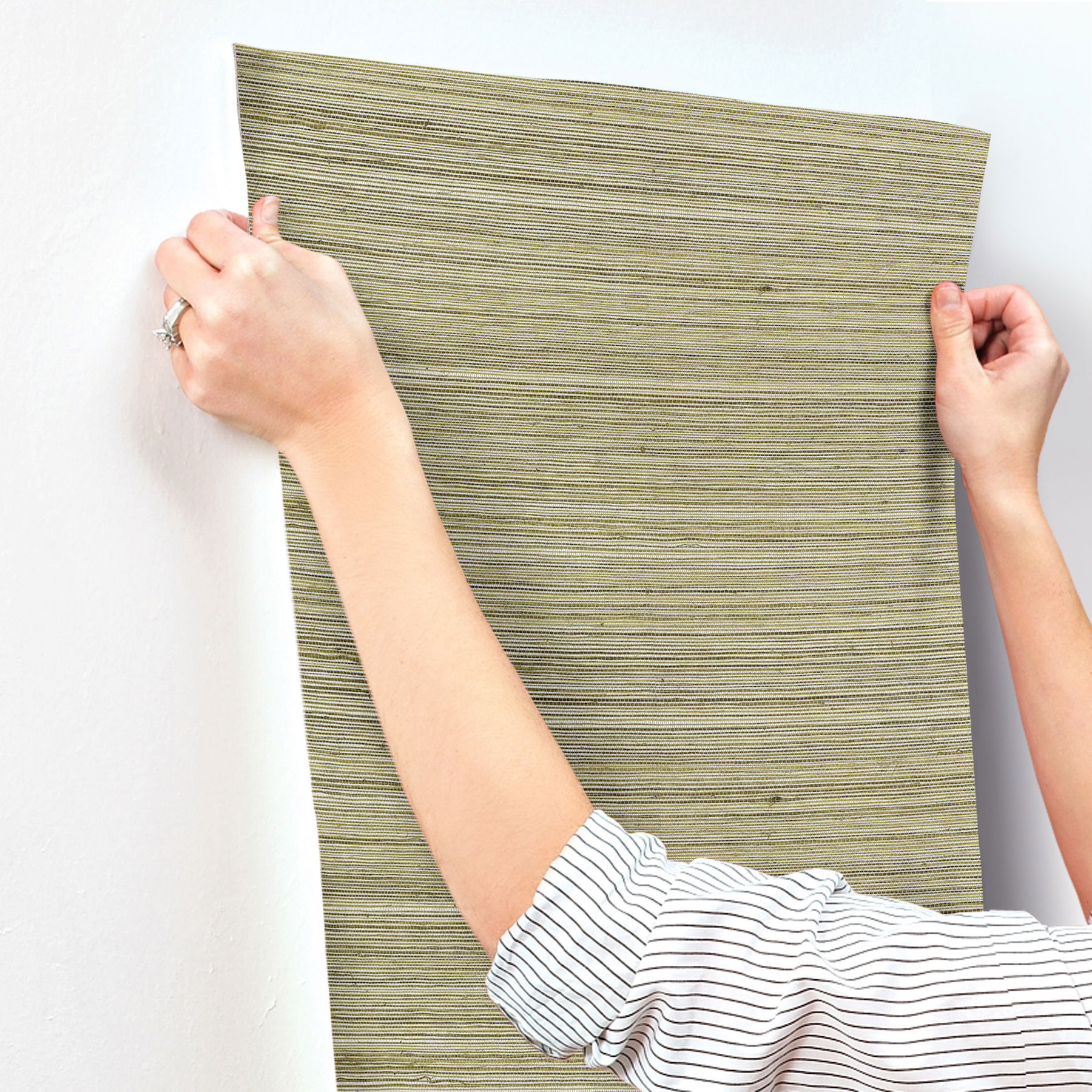 Raffia Charcoal Wallpaper large image 
