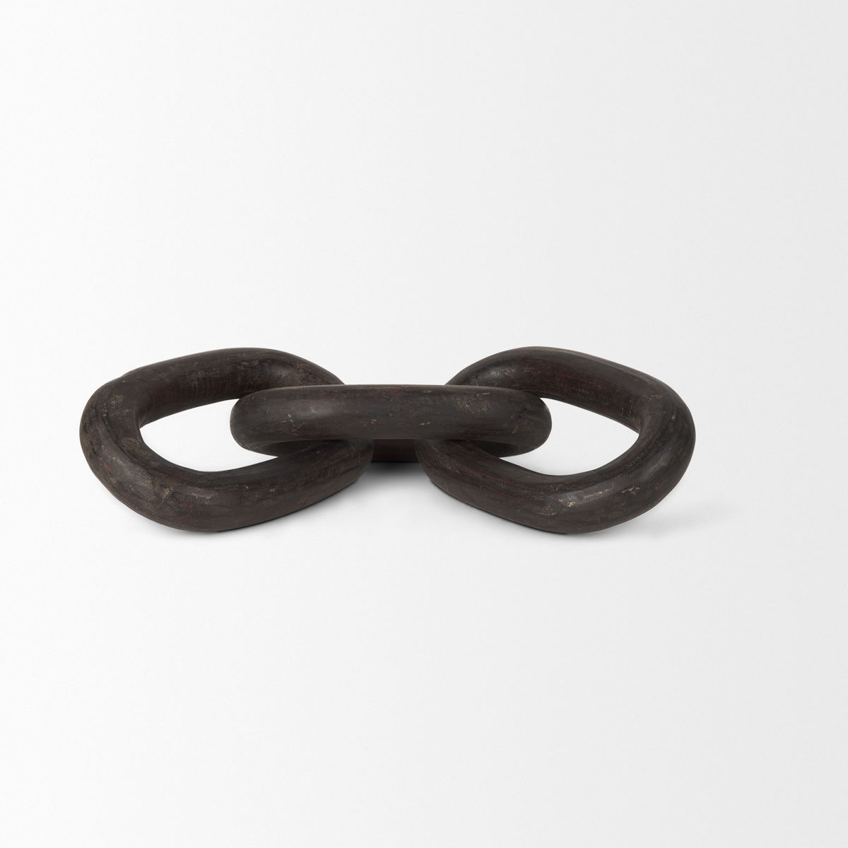 Tayla Large Black-Brown Wood Chain Link, Decorative Object by Mercana, 9.5" length x 2" width x 21" height View 5