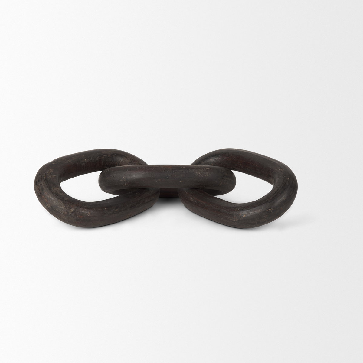 Tayla Large Black-Brown Wood Chain Link, Decorative Object by Mercana, 9.5" length x 2" width x 21" height View 5