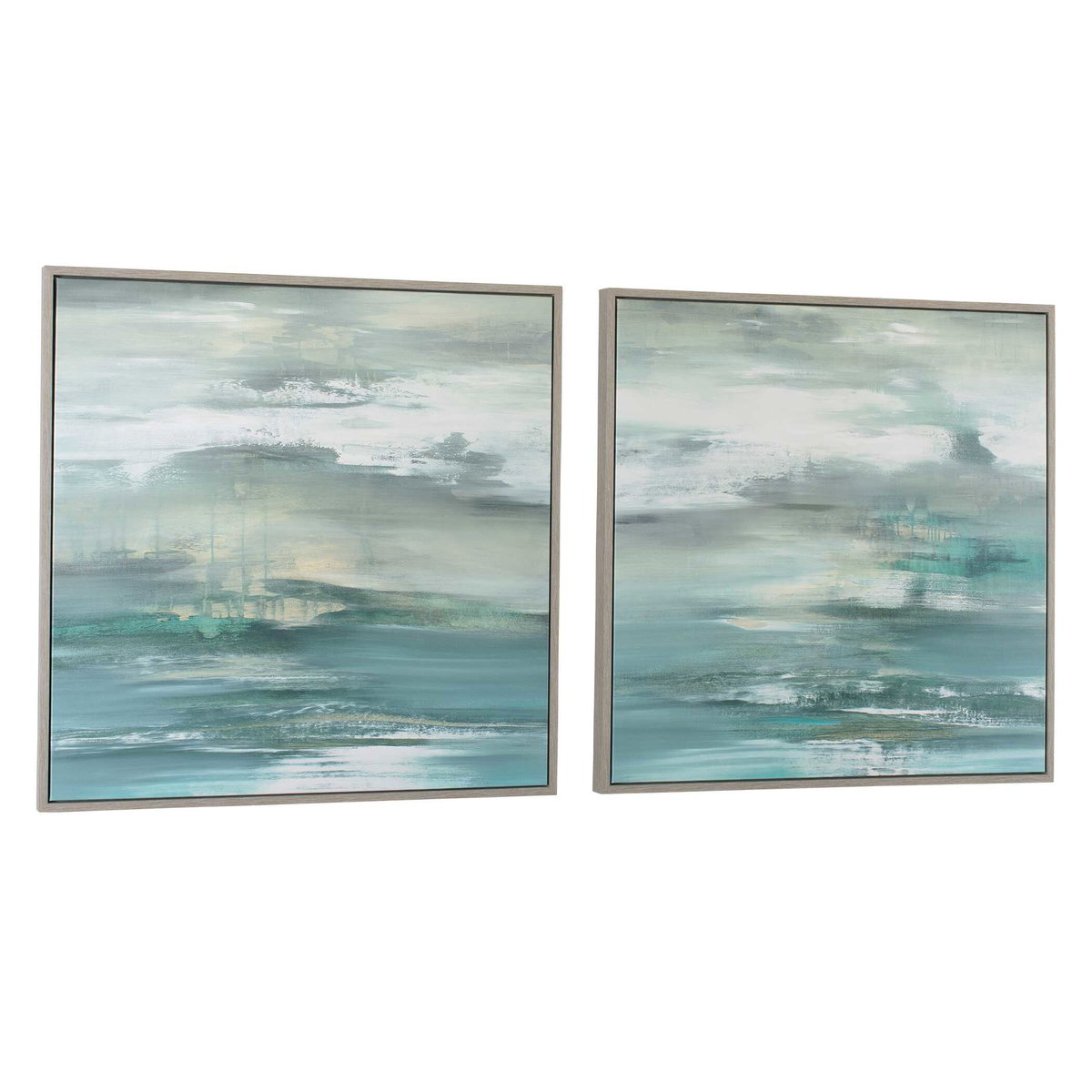 Tranquil State Of Mind Framed Canvases, S/2, Painting by Uttermost, 37.5" width x 37.5" height x 2" depth View 4