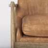 Westan Cognac Faux Leather with Medium Brown Wood Accent Chair thumbnail 8