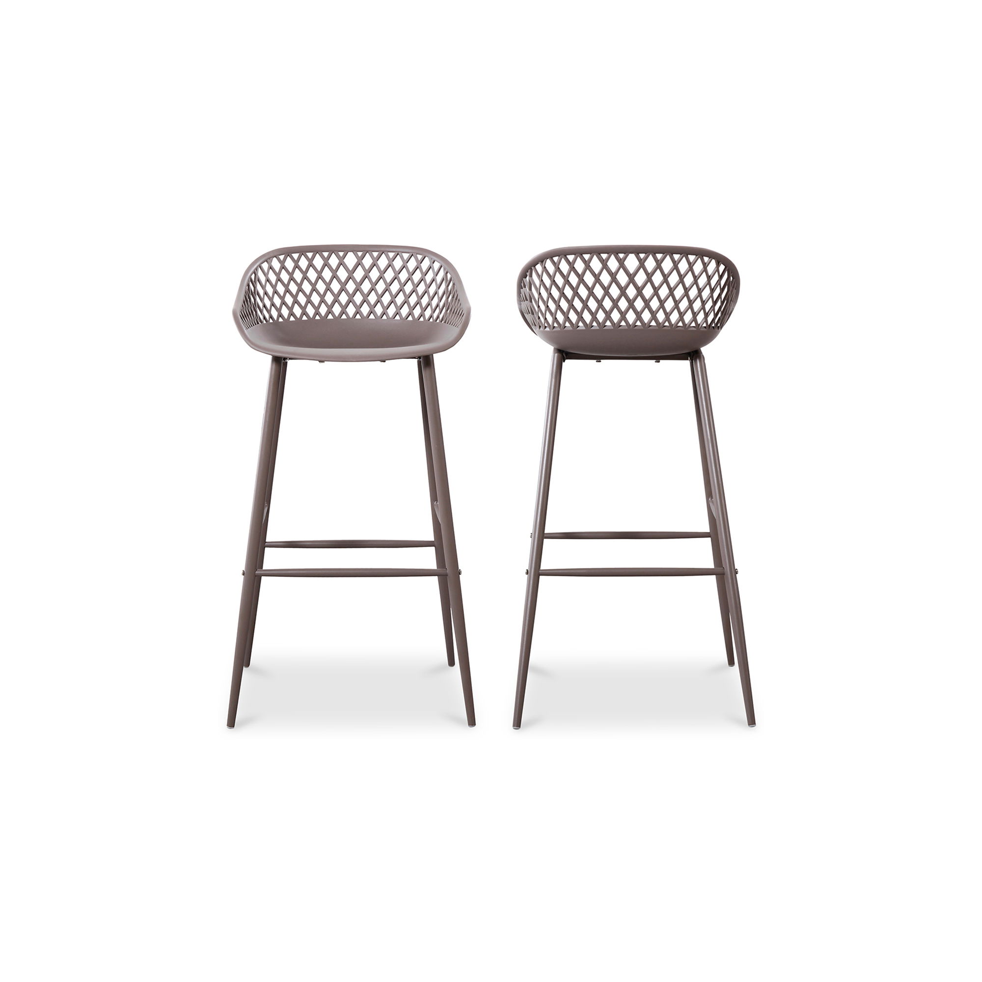 Piazza Outdoor Barstool Grey - Set Of Two, Outdoor Chair by Moe's Home, 1'7.29" width x 3'1.2" height x 1'7.68" depth View 3