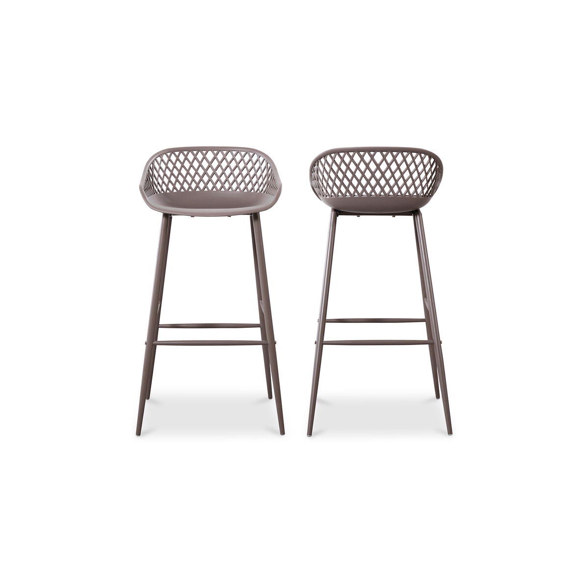 Piazza Outdoor Barstool Grey - Set Of Two, Outdoor Chair by Moe's Home, 1'7.29" width x 3'1.2" height x 1'7.68" depth View 3