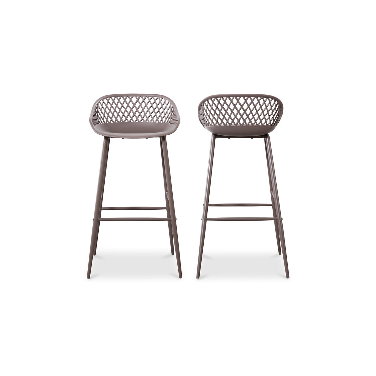 Piazza Outdoor Barstool Grey - Set Of Two, Outdoor Chair by Moe's Home, 1'7.29" width x 3'1.2" height x 1'7.68" depth View 3