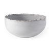 Larsen 13L x 13W White Ceramic Large Decorative Bowl, by Mercana, 12.8" length x 12.8" width x 5.12" height thumbnail 1