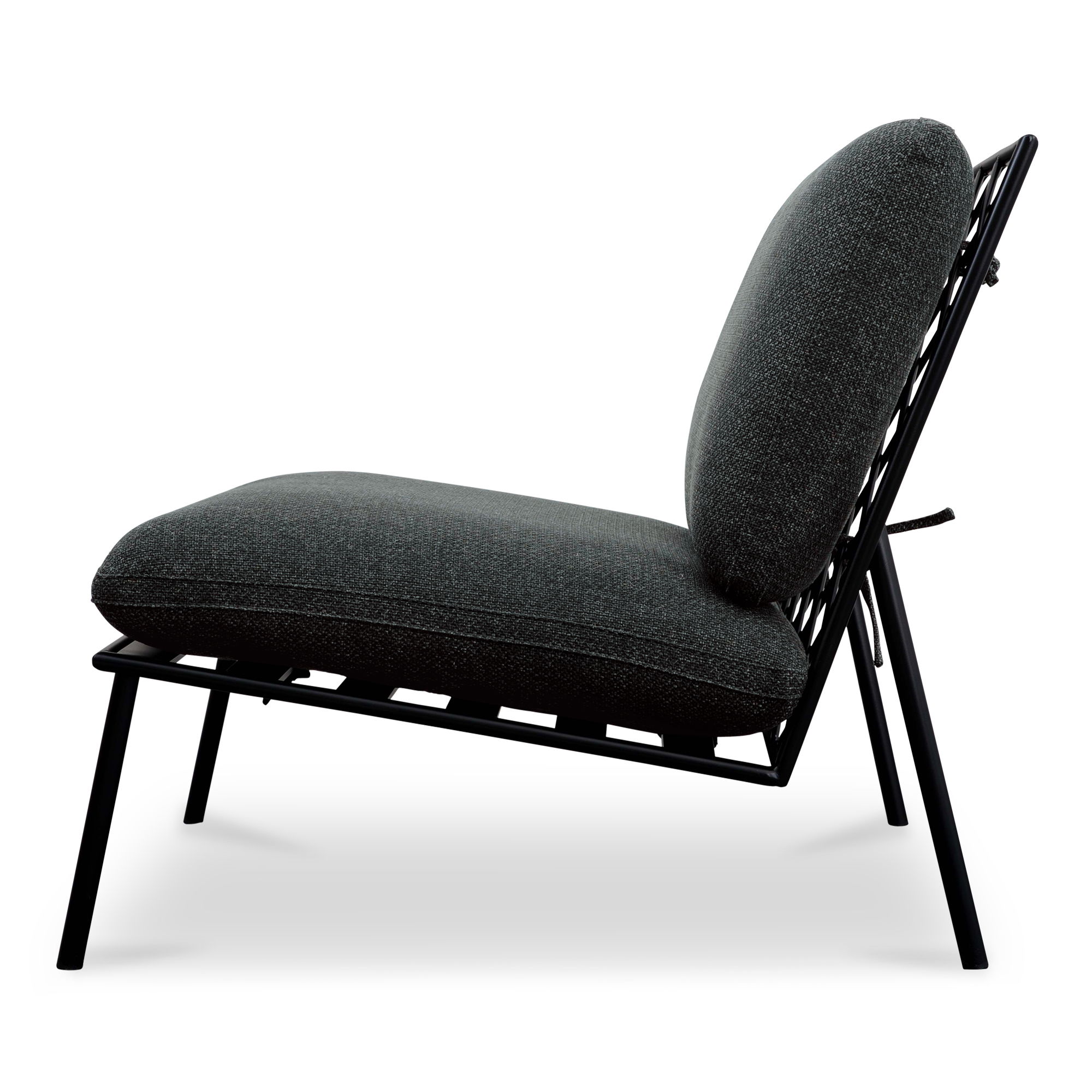 Salma Outdoor Accent Chair Speckled Charcoal large image 