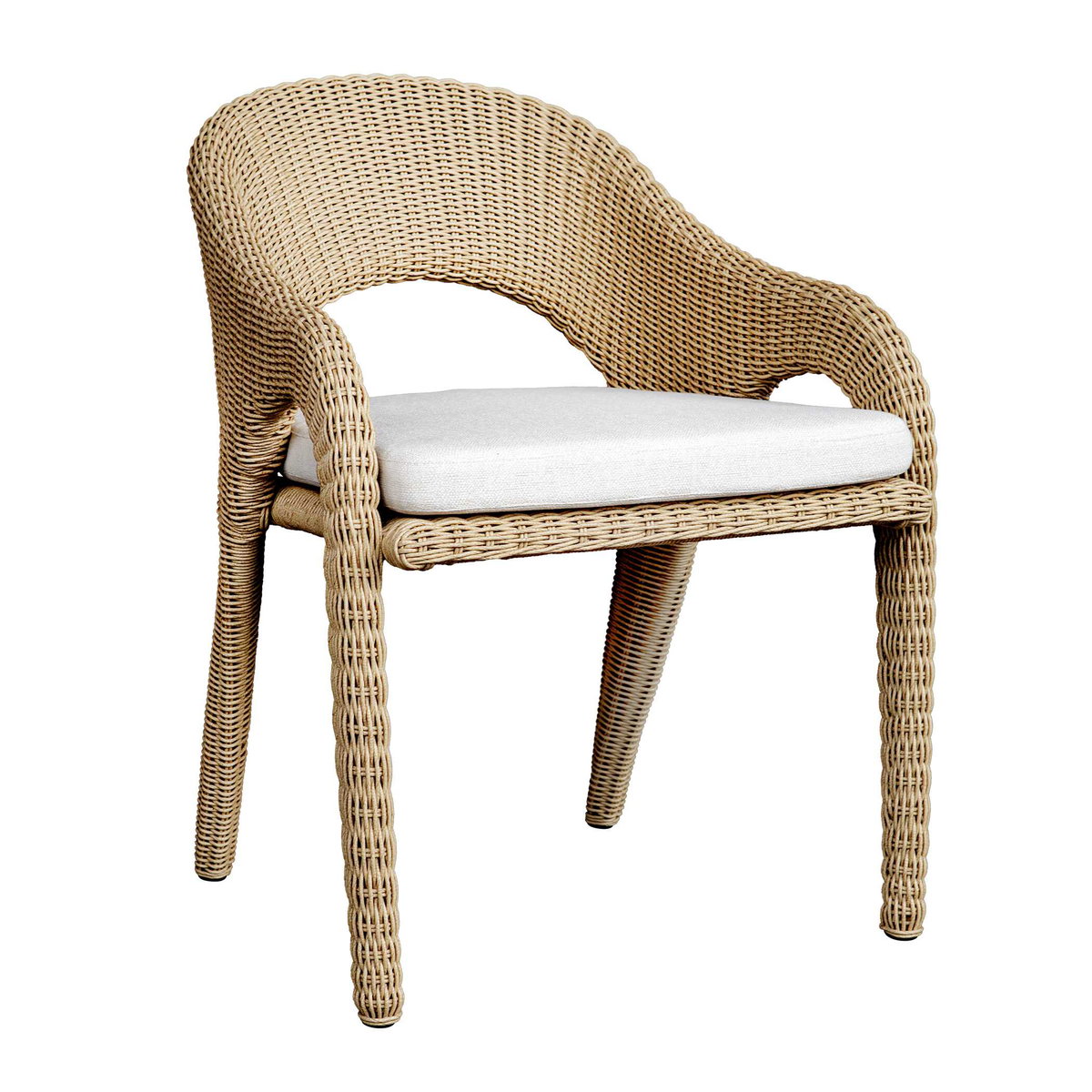 Kavali Outdoor Wicker Dining Armchair, Outdoor Chair by Uttermost, 1'11.5" width x 2'8" height x 2'1.25" depth View 6