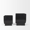 Medina Antiqued Black Metal Planters  (Set of 2), by Mercana, 9.45" length x 9.45" width x 11.02" height thumbnail 4
