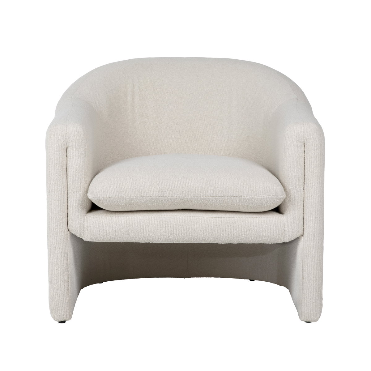 Alda Occasional Chair Cream, Accent Chair by Dovetail, 33" width x 31.1" height x 30.95" depth View 2