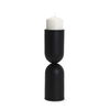 Qamra Tall Black Metal Pillar Candle Holder thumbnail 0