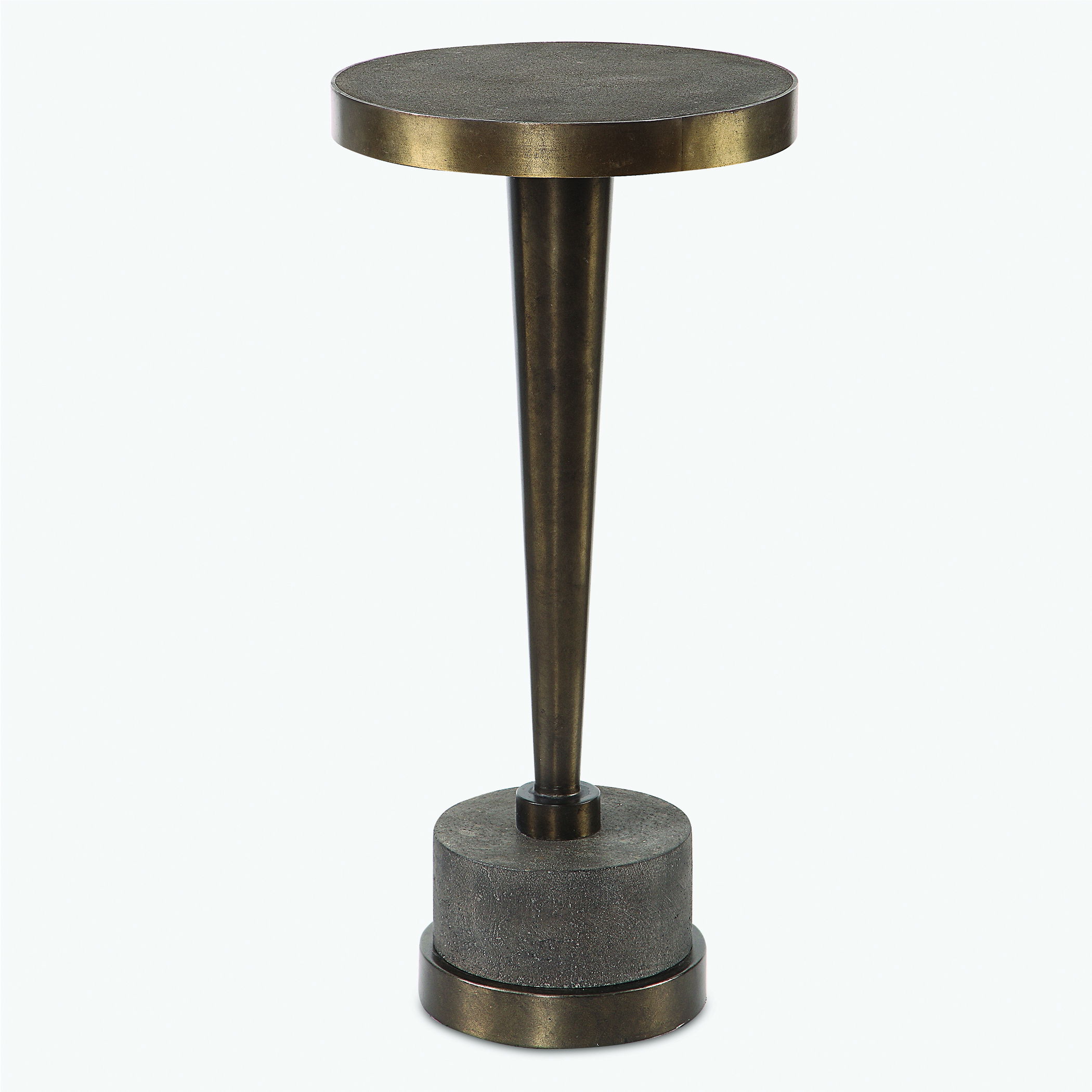 Masika Bronze Accent Table, Furniture by Uttermost, 10.5" width x 21.62" height x 10.5" depth View 1
