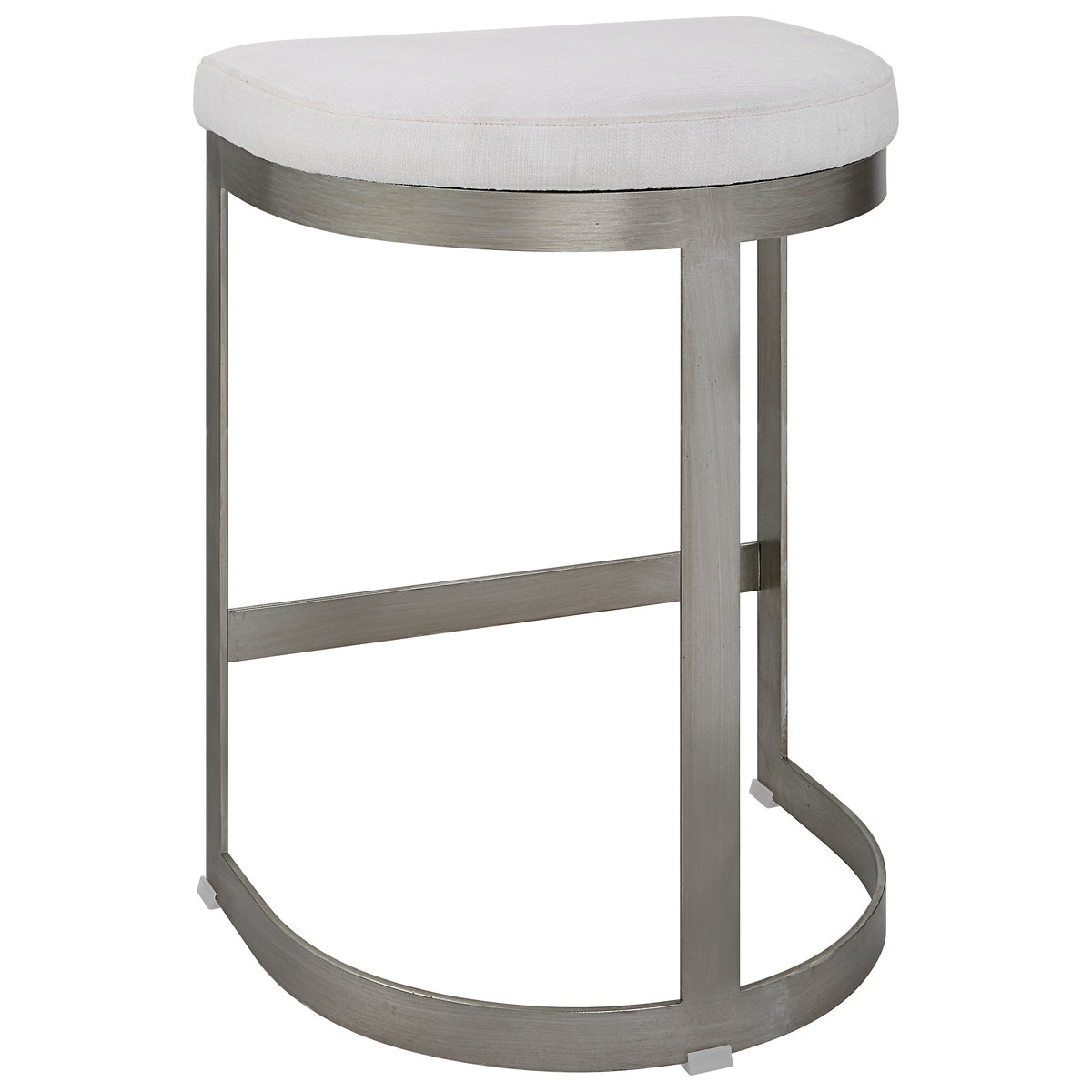 Ivanna Backless Silver Counter Stool, Counter & Bar Stool by Uttermost, 18" width x 26" height x 14.5" depth View 10