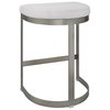 Ivanna Backless Silver Counter Stool, Counter & Bar Stool by Uttermost, 18" width x 26" height x 14.5" depth thumbnail 10
