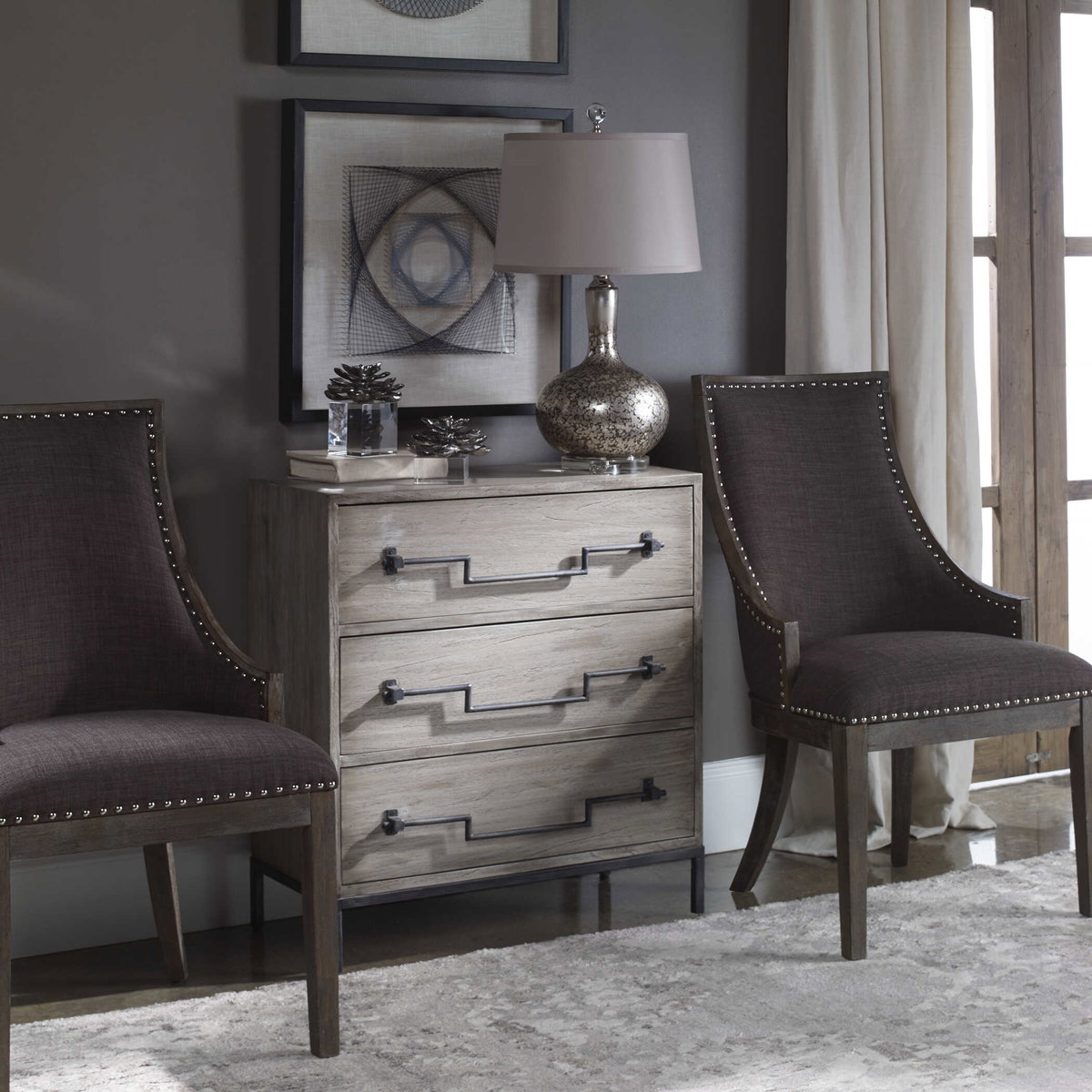 Jory Aged Ivory Accent Chest, Cabinets & Chest by Uttermost, 30" width x 32.5" height x 14" depth View 8