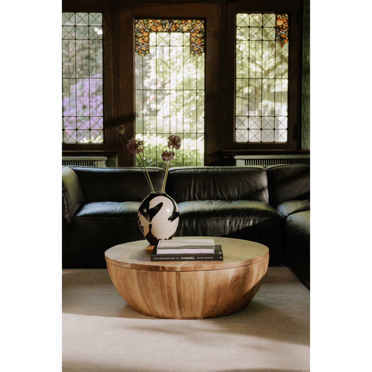 Eske Coffee Table Natural, by Moe's Home, 35.5" width x 12" height x 35.5" depth View 7