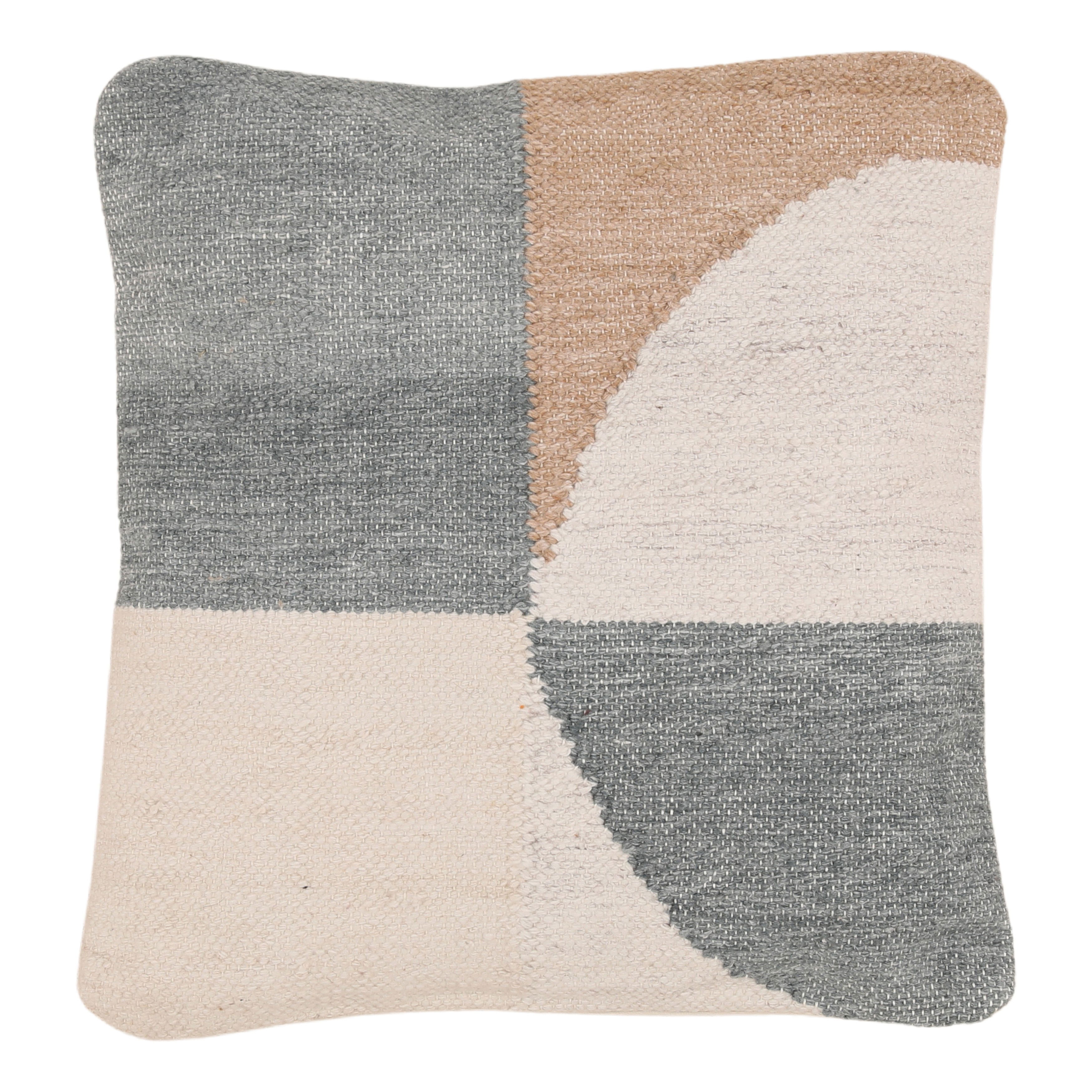 Ibrahim Outdoor Pillow Grey, Decorative Pillow by Dovetail, 20" width x 20" height x 6" depth View 1