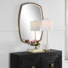 Varenna Aged Gold Vanity Mirror, by Uttermost, 27.12" width x 38.12" height x 1.87" depth thumbnail 4