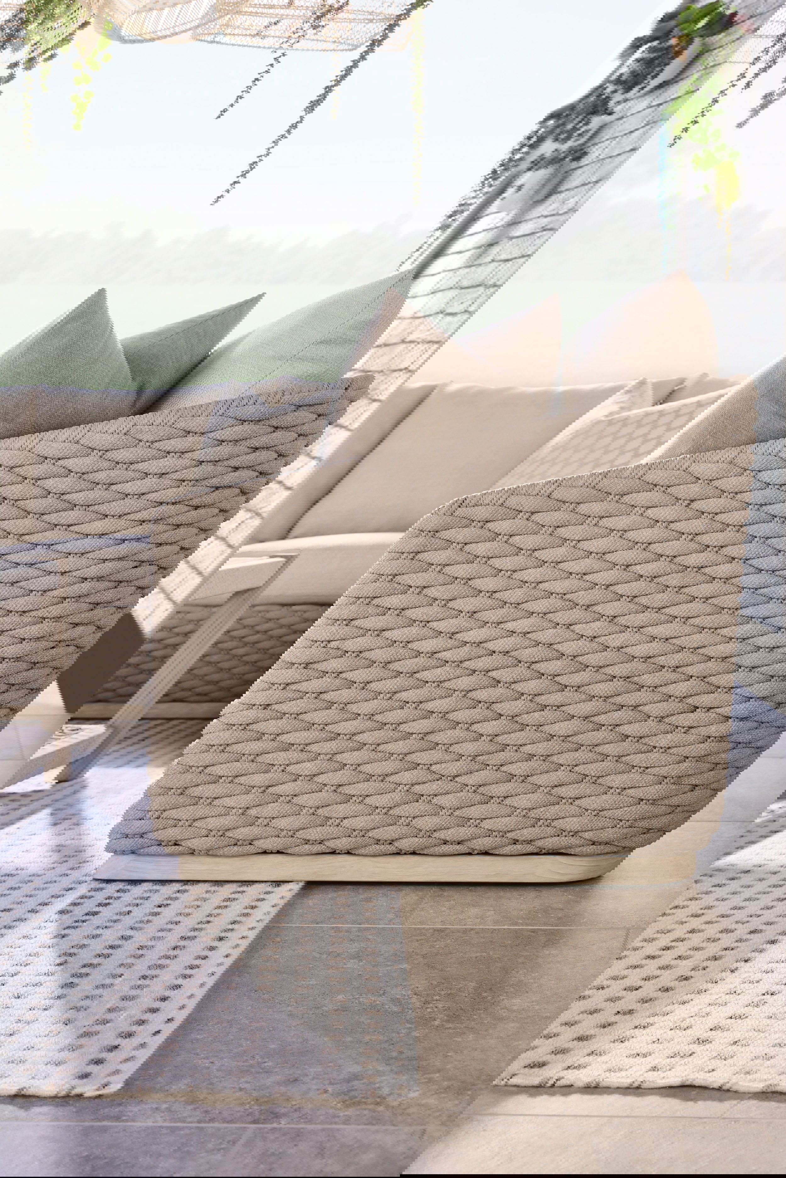 Caspian Outdoor Modular Right Facing 1-Arm Sofa, Seating by Essentials for Living, 58" width x 36" height x 36" depth View 10