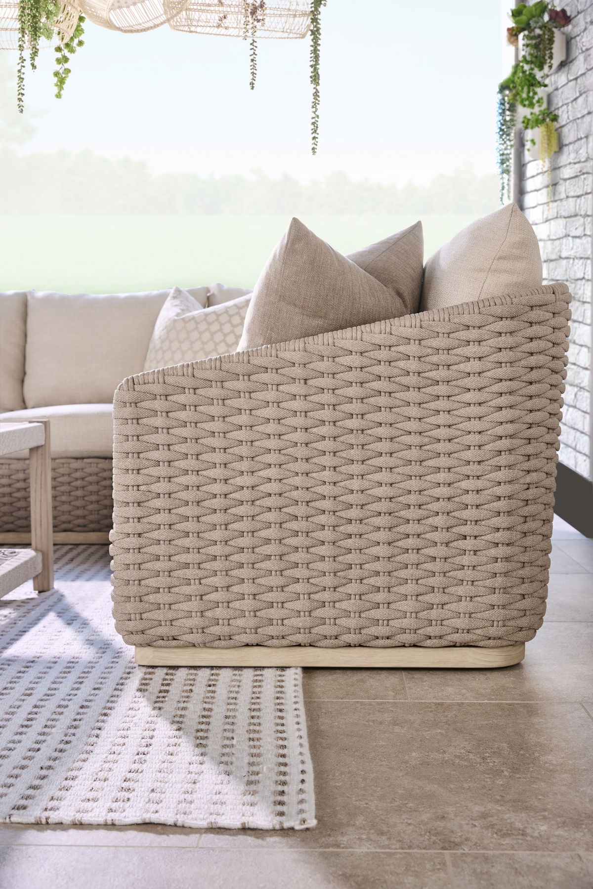 Caspian Outdoor Modular Right Facing 1-Arm Sofa, Seating by Essentials for Living, 58" width x 36" height x 36" depth View 10