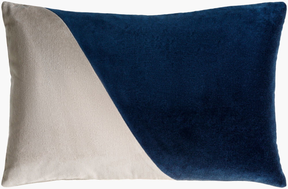 Cotton Velvet Lumbar Pillow, Decorative Pillow by Surya, 13" length x 20" width