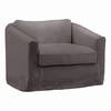 Violeta Sofa Chair Slipcover Stone, Sofas & Sectional by Dovetail, 40.63" width x 30" height x 41" depth thumbnail