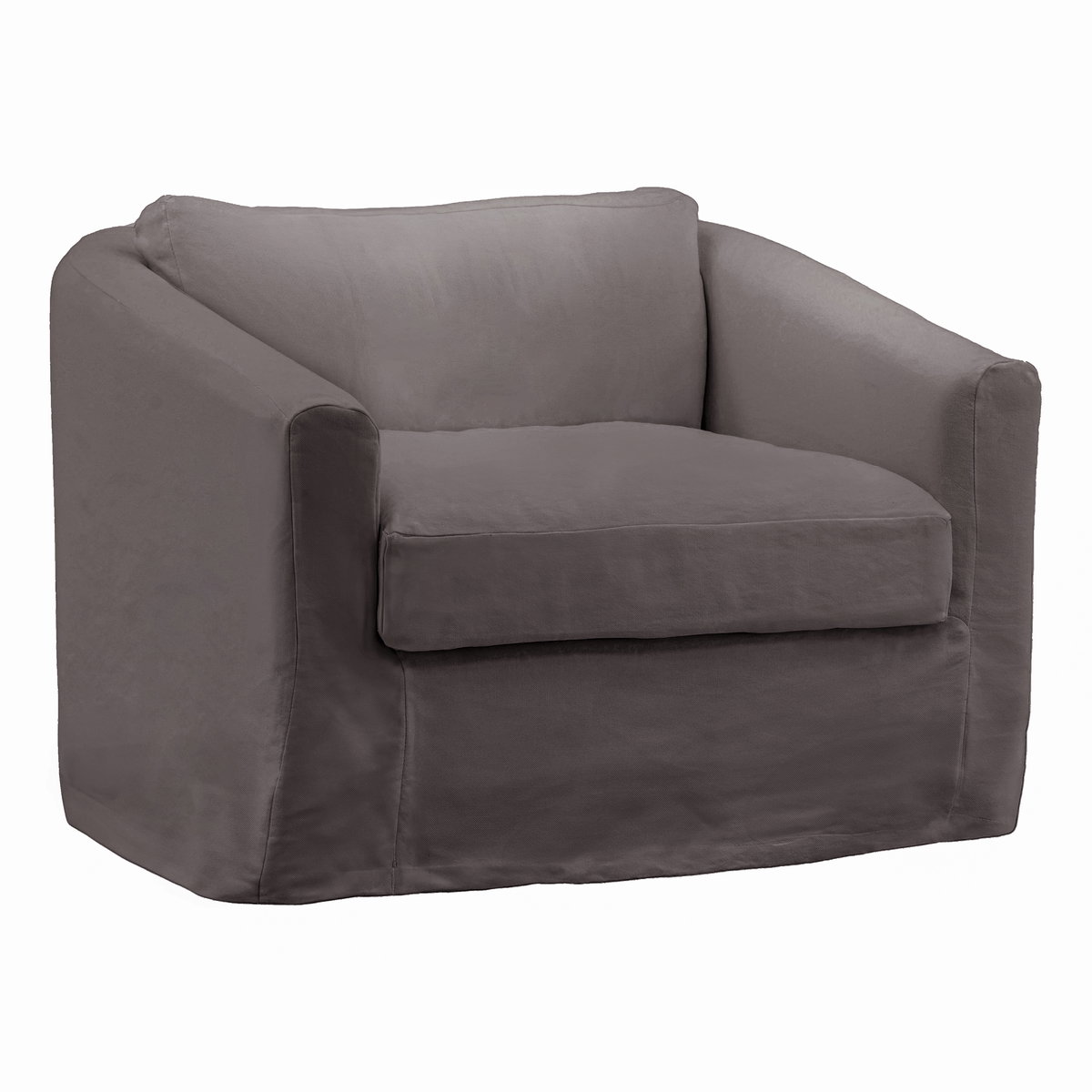 Violeta Sofa Chair Slipcover Stone, Sofas & Sectional by Dovetail, 40.63" width x 30" height x 41" depth