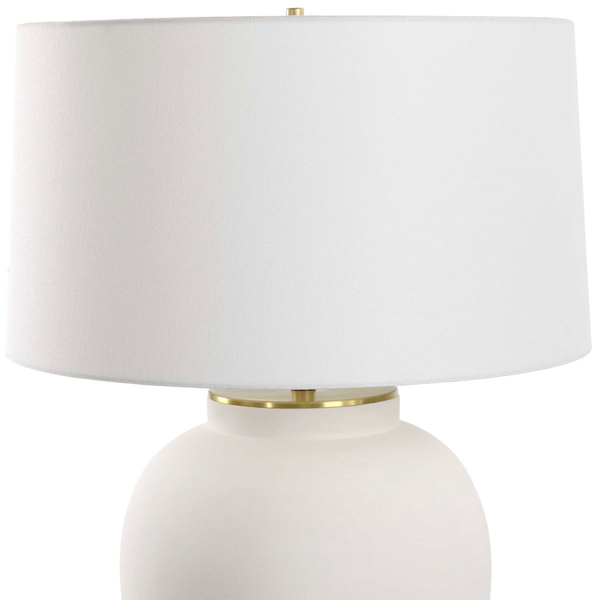 Adelaide White Table Lamp, by Uttermost, 20" width x 29" height x 20" depth View 6